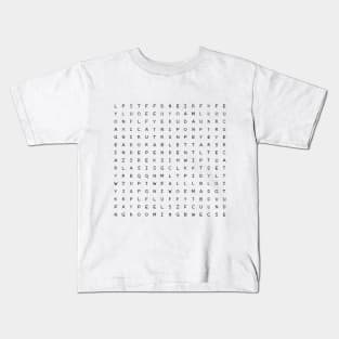 Cat Lovers Word Search Kids T-Shirt